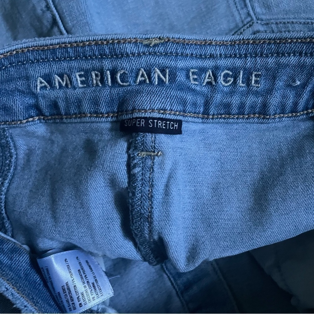 American Eagle Button Front Mini Denim Skirt Size 6 - Picture 5 of 6